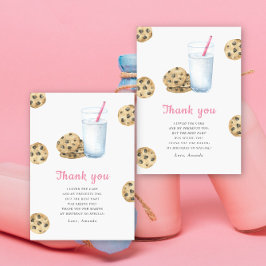 Cartão De Agradecimento Festa de aniversário da menina Little Sweet Cookie
