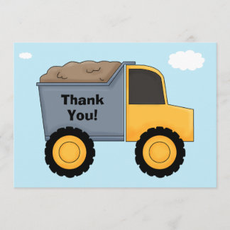 Cartão De Agradecimento Festa de Aniversário de Construção Obrigado