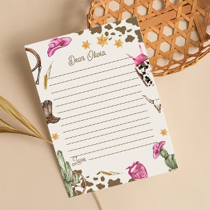 Cartão De Agradecimento Festa de aniversário de cowboy ocidental