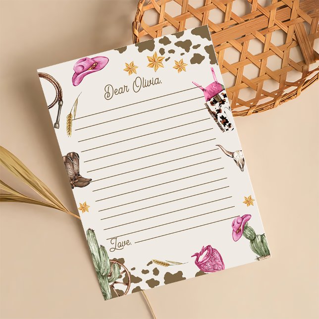 Cartão De Agradecimento Festa de aniversário de cowboy ocidental (Criador carregado)