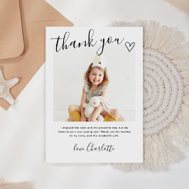 Cartão De Agradecimento Festa de Aniversário de Crianças Moderna Foto