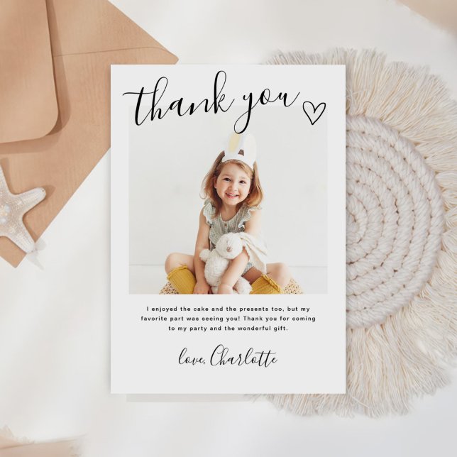 Cartão De Agradecimento Festa de Aniversário de Crianças Modernas  (Criador carregado)