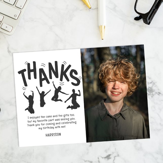 Cartão De Agradecimento Festa de Aniversário de Crianças no Trampolim Obri (Criador carregado)