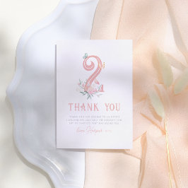 Cartão De Agradecimento Festa de aniversário de Floral de Fairytala de Bor