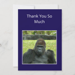 Cartão De Agradecimento Festa de Aniversário de Gorila na Selva