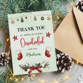 Cartão De Agradecimento Festa de aniversário de inverno de estoque