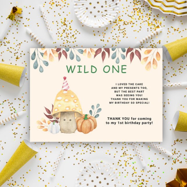 Cartão De Agradecimento Festa de aniversário de primeira linha de mosca-br (Criador carregado)