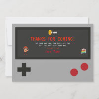 Festa de aniversário de videogame Obrigado
