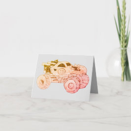 Cartão De Agradecimento Festa de aniversário do Monster Truck