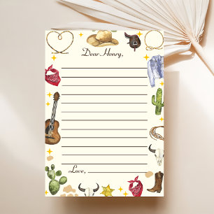 Cartão De Agradecimento Festa de aniversário Flat de cowboy Ocidental