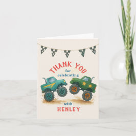 Cartão De Agradecimento Festa de Aniversário Infantil com Aquarela de Mons