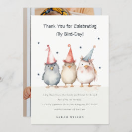 Cartão De Agradecimento Festa de Aniversário Infantil com Foto Personaliza