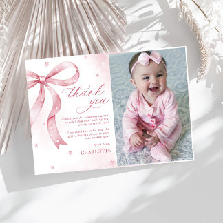 Cartão De Agradecimento Festa de aniversário Rosa Arco Rapariga