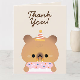 Cartão De Agradecimento Festa de aniversário Simples e Bonita