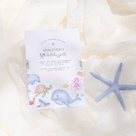 Cartão De Agradecimento Festa de Aniversário Submarino Obrigado