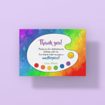 Cartão de Agradecimento Festa de Arte | Festa de P
