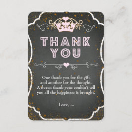 Cartão de Agradecimento Festa de Chá da PRINCESA B