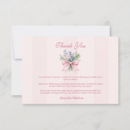 Cartão De Agradecimento Festa de formatura Floral Blush