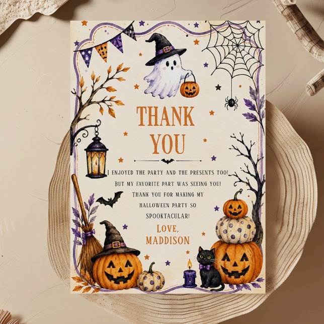 Cartão De Agradecimento Festa de Halloween  (Criador carregado)