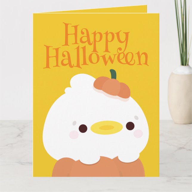 Cartão De Agradecimento Festa de Halloween Simples e Bonita (Frente)