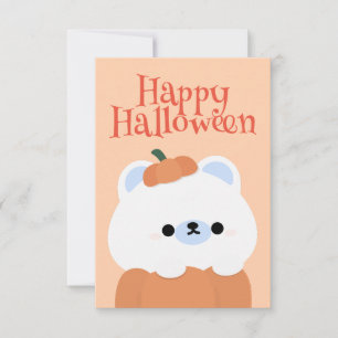 Cartão De Agradecimento Festa de Halloween Simples e Bonita
