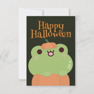 Cartão De Agradecimento Festa de Halloween Simples e Bonita