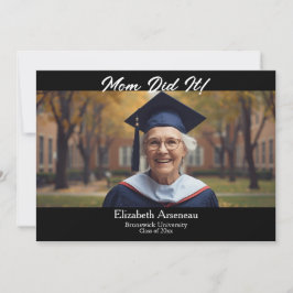 Cartão De Agradecimento Festa de Jardim de Graduação Simples Personalizada