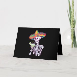 Cartão De Agradecimento Festa de Margarita do Dia dos Mortos Mexicano Cinc