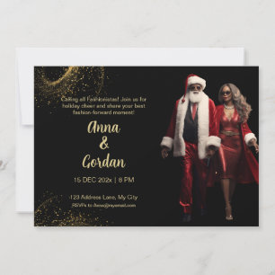 Cartão De Agradecimento Festa de moda nas Férias convidada