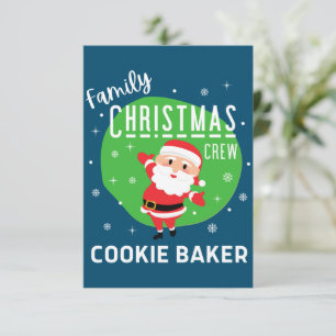 Cartão De Agradecimento Festa de Natal do Grupo Familiar Pijamas Cookie Ba