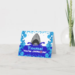 Cartão De Agradecimento Festa de Piscina de Aniversário Totalmente Jawsome