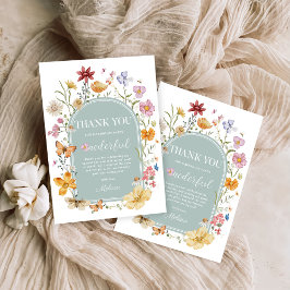 Cartão De Agradecimento Festa de primeiro aniversario de Girassol