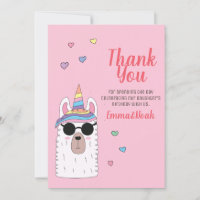 Festa Gelada Llamacorn Aniversário Obrigado