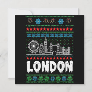 Cartão De Agradecimento Festivo London Reino Unido Fúria Natal