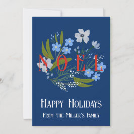 Cartão De Agradecimento Ficha de saudação do Noel vermelho para o Natal Fe