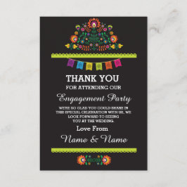 Cartão de agradecimento Fiesta de Casamento Mexica