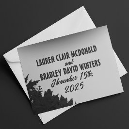 Cartão De Agradecimento Filme Noir Wedding da década de 1940