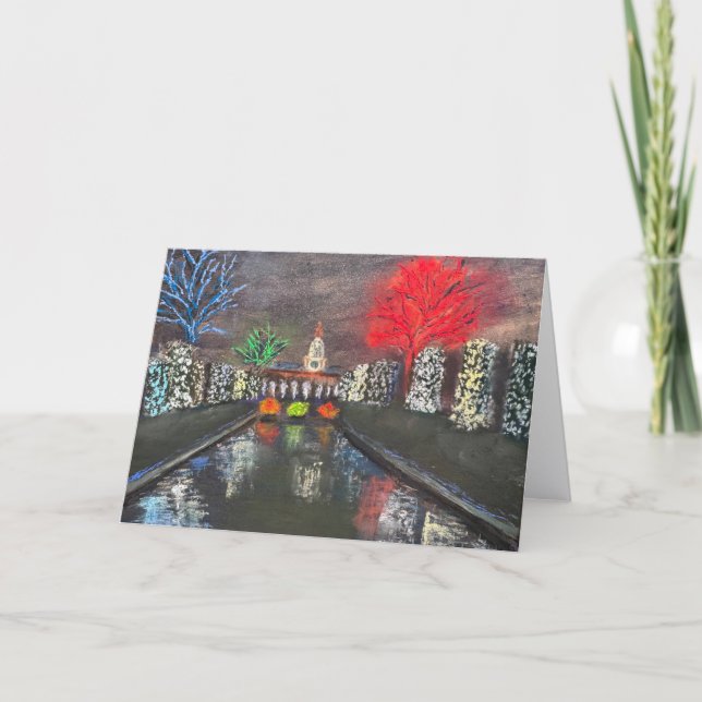 Cartão De Agradecimento Filoli Holiday Light Spectacular greeting card. (Frente)