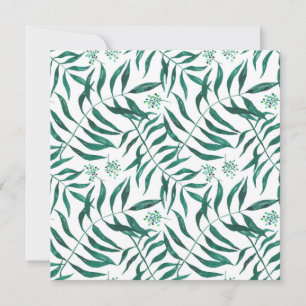 Cartão De Agradecimento Fine Watercolor Palm Leaves