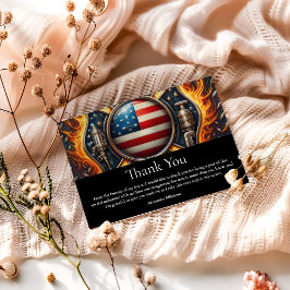 Cartão De Agradecimento Firefighter Themed Senior Graduation