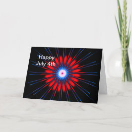 Cartão De Agradecimento Fireworks Design 5 July 4th Card