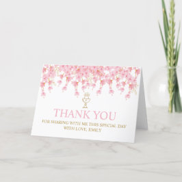 Cartão De Agradecimento First Communion Cherry Blossom thank you card