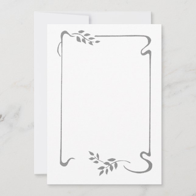 Cartão De Agradecimento Fita fina de 4 lados (Frente)