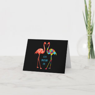 Cartão De Agradecimento Flamingo Aceitar Autismo Do Amor Flamingo