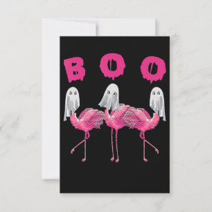 Cartão De Agradecimento Flamingo  Fantasia do Halloween de Flamingo Boo