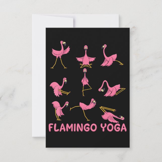 Cartão De Agradecimento Flamingo | Flamingo Pose de Yoga Meditação (Frente)