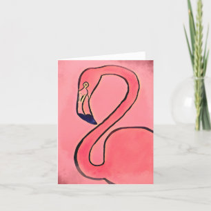 Cartão De Agradecimento Flamingo Notecard (Dentro Vazio)
