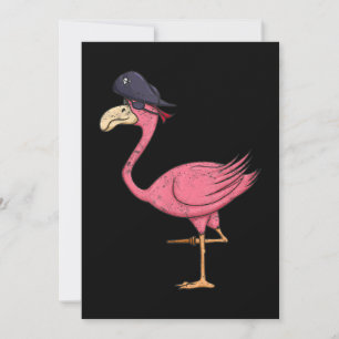 Cartão De Agradecimento Flamingo Rosa Pirata Com Halloween De Aterro