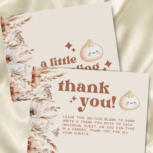 Cartão De Agradecimento Flat Floral de Pequeno Leitura de Água Neutra (Criador carregado)