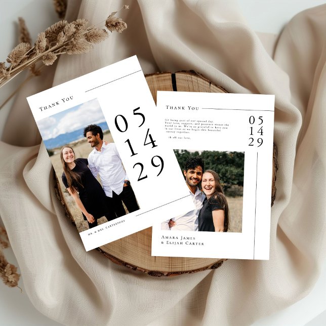 Cartão De Agradecimento Flat Thank You Card (Criador carregado)